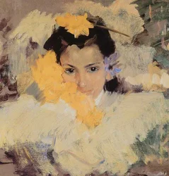 Mädchen mit Blumen
